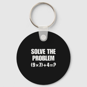 Funny 67 Meme Pemdas Elementary Math Teacher Brain Keychain