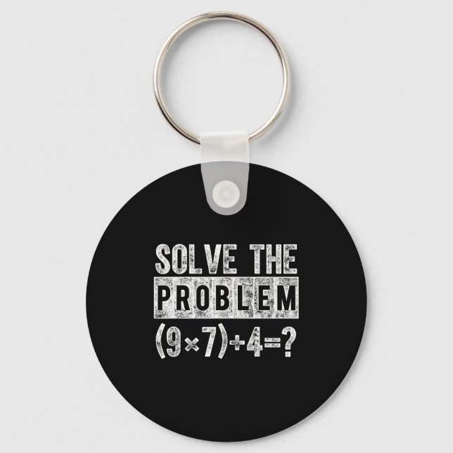 Funny 67 Meme Pemdas Elementary Math Teacher Brain Keychain (Front)