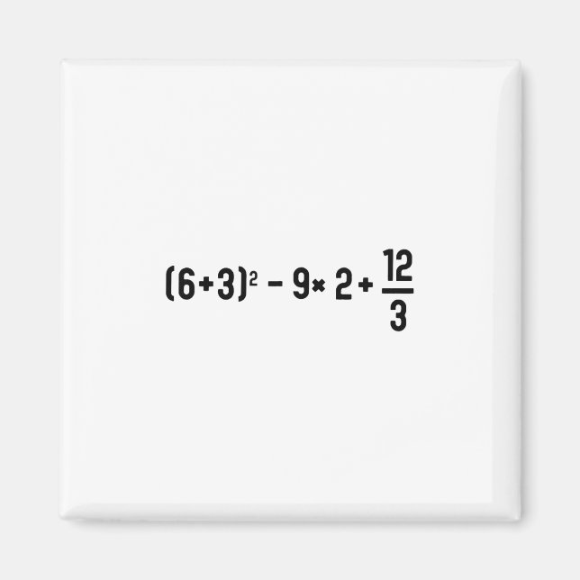 Funny 67 Meme Pemdas Elementary Math Teacher Brain Magnet (Front)