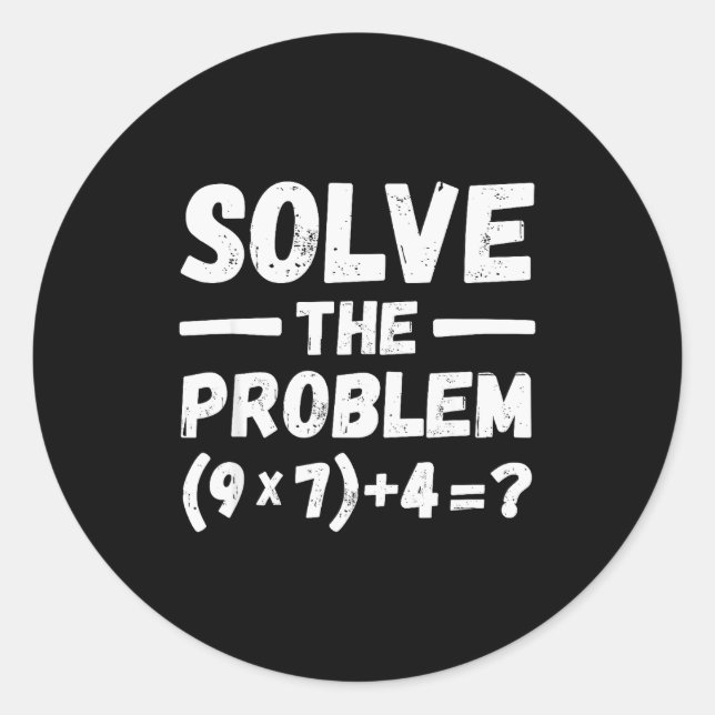 Funny 67 Meme Pemdas Elementary Math Teacher Humor Classic Round Sticker (Front)