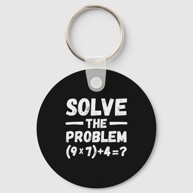 Funny 67 Meme Pemdas Elementary Math Teacher Humor Keychain (Front)