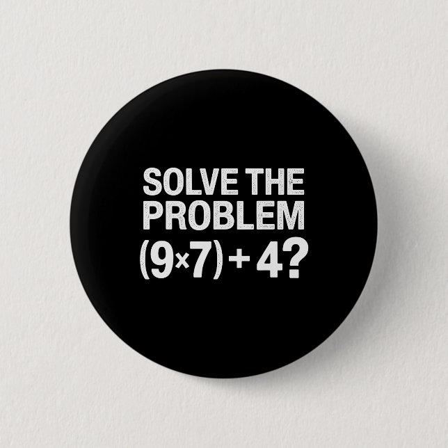 Funny 67 Meme Pemdas Math Teacher Brainrot Element 2 Inch Round Button (Front)
