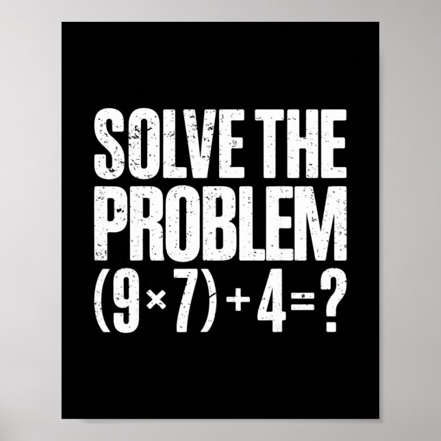 Funny 67 Meme Pemdas Math Teacher Brainrot Element Poster (Front)