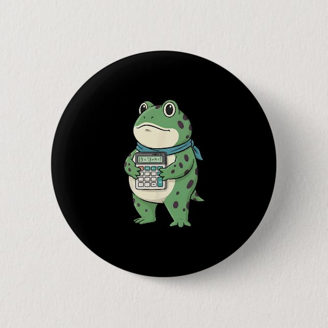 Funny 67 Meme Pemdas Math Teacher Six Seven Frog  2 Inch Round Button (Front)