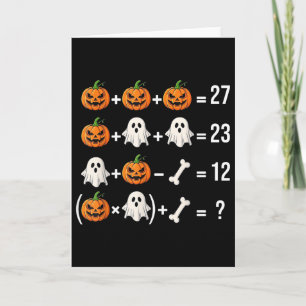 Funny 67 Meme Pumpkin Ghost Math Teacher Costume  Card