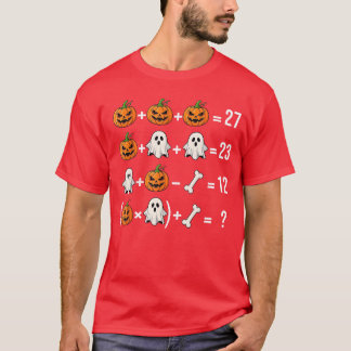Funny 67 Meme Pumpkin Ghost Math Teacher Costume T-Shirt