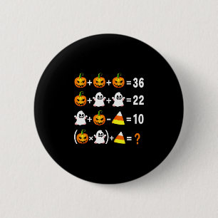 Funny 67 Meme Pumpkin Ghost Math Teacher Halloween 2 Inch Round Button