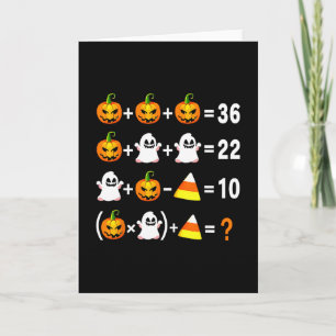 Funny 67 Meme Pumpkin Ghost Math Teacher Halloween Card