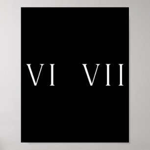 Funny 67 Meme Roman Numerals History Student Acade Poster