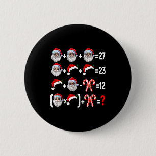 Funny 67 Meme Santa Christmas Tree Math Teacher Xm 2 Inch Round Button