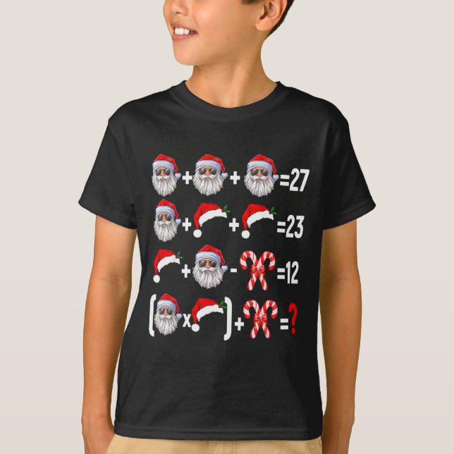 Funny 67 Meme Santa Christmas Tree Math Teacher Xm T-Shirt (Front)