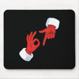Funny 67 Meme Santa Hands Gesture Six Seven Slang  Mouse Pad