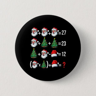 Funny 67 Meme Santa Math Teacher Christmas Pajama  2 Inch Round Button