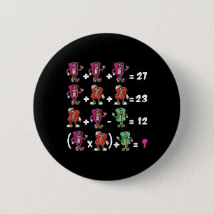 Funny 67 Meme School Math Teacher Six Seven Puzzle 2 Inch Round Button