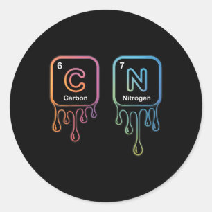 Funny 67 Meme Science Chemistry Nerd Humor Periodi Classic Round Sticker