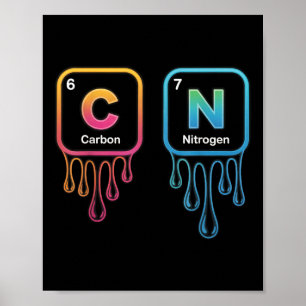 Funny 67 Meme Science Chemistry Nerd Humor Periodi Poster