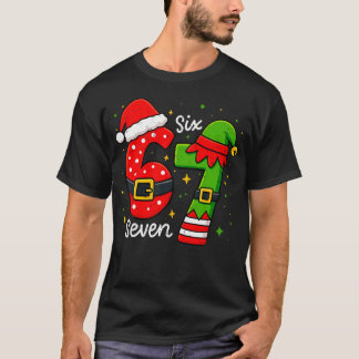 Funny 67 Meme Six Seven Christmas Xmas Holiday Kid T-Shirt