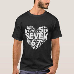 Funny 67 Meme Six Seven Heart Matching Couples Val T-Shirt