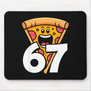 Funny 67 Meme Six Seven Humor Food Zza  Mouse Pad