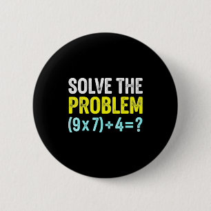 Funny 67 Meme Six Seven Math Teacher Brain-rot Jok 2 Inch Round Button