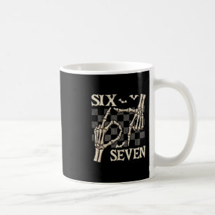 Funny 67 Meme Skeleton Hand 6 7 Halloween Shirts S Coffee Mug