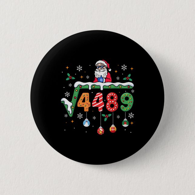 Funny 67 Meme Square Root 4489 Slang Math Teacher  2 Inch Round Button (Front)