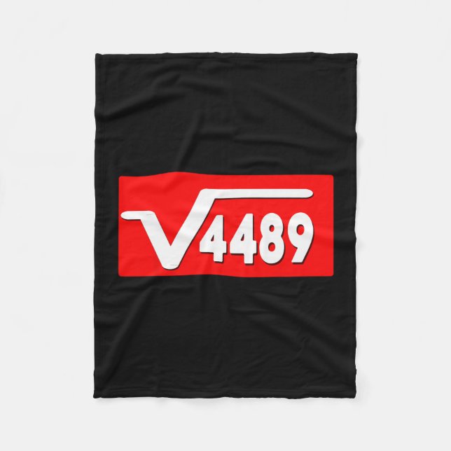 Funny 67 Meme Square Root 4489 Slang Math Teacher  Fleece Blanket (Front)