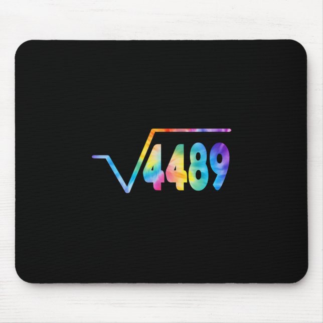 Funny 67 Meme Square Root 4489 Slang Math Teacher  Mouse Pad (Front)