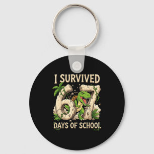 Funny 67 Meme Student I Survived 67 Days Of School Keychain