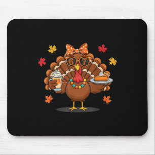 Funny 67 Meme Thanksgiving Turkey With Pumpkin Pie Mouse Pad