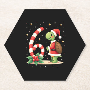Funny 67 Meme Turtle Christmas PJm Men Women Famil Paper Coaster