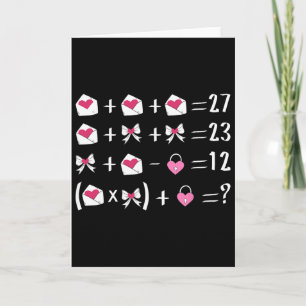 Funny 67 Meme Valentine Math Teacher Bow Six Seven Card