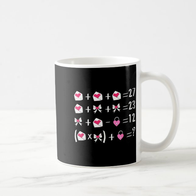 Funny 67 Meme Valentine Math Teacher Bow Six Seven Coffee Mug (Right)