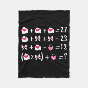 Funny 67 Meme Valentine Math Teacher Bow Six Seven Fleece Blanket