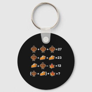 Funny 67 Memethanksgiving Math Teacher Puzzle Turk Keychain