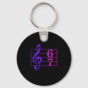 Funny 67 Music Meme Slang Music Teacher Humor Retr Keychain