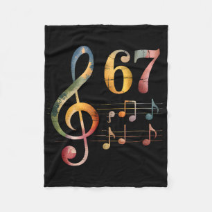 Funny 67 Music Meme Slang Six Seven Music Teacher Fleece Blanket