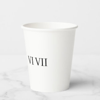 funny 67 roman numeral paper cups