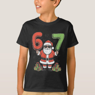 Funny 67 Santa Six Seven Christmas 67 Meme Bruh Bo T-Shirt