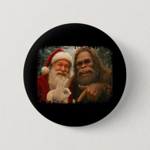 Funny 67 Santa With Bigfoot Six Seven 6 7 Meme Chr 2 Inch Round Button