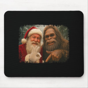 Funny 67 Santa With Bigfoot Six Seven 6 7 Meme Chr Mouse Pad