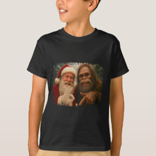 Funny 67 Santa With Bigfoot Six Seven 6 7 Meme Chr T-Shirt