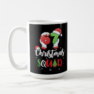 Funny 67 Six Seven Brianrot Christmas Squad Coffee Mug