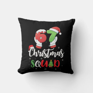 Funny 67 Six Seven Brianrot Christmas Squad Throw Pillow