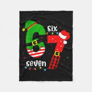 Funny 67 Six Seven Christmas Boys Girls Kids Teens Fleece Blanket