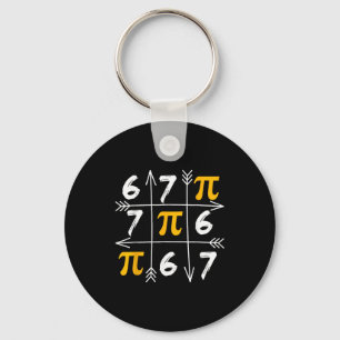 Funny 67 six seven day 3.14 math meme number humou keychain