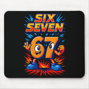 Funny 67 Six Seven Italian Brainrot Boys Girls 6 7 Mouse Pad
