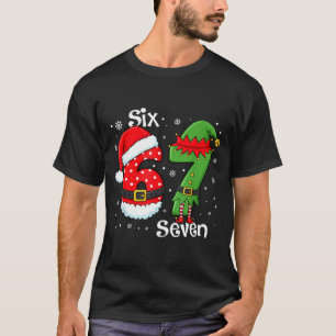 Funny 67 Six Seven Meme 6 7 Elf Santa Christmas Pa T-Shirt