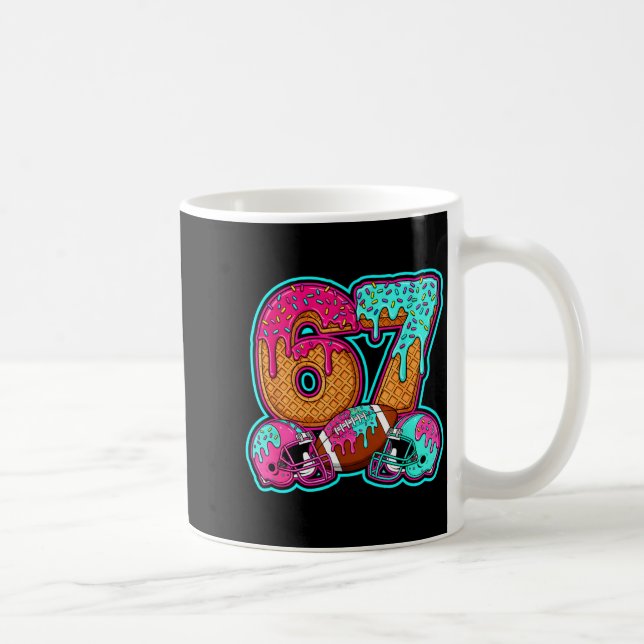 Funny 67 Six Seven Meme American Football Number # Coffee Mug (Right)