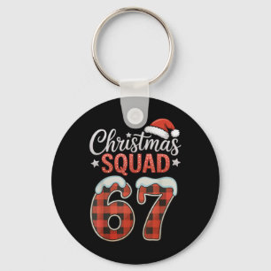 Funny 67 Six Seven Meme Brainrot 67 Christmas Squa Keychain